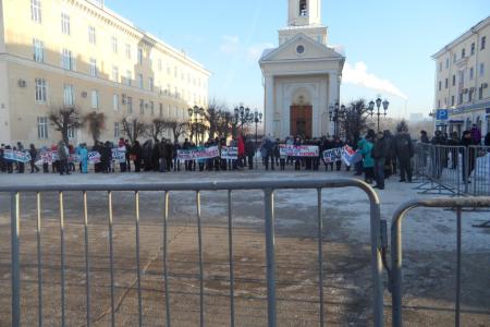 Республика Чувашия. Студенты ЧГСХА во время пресс-конференции Путина вышли с протестом
