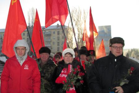 Самара. Возложение цветов в день 69-летия снятия блокады Ленинграда