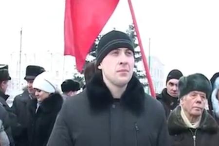 Омск: Возложение цветов к памятнику Ленину