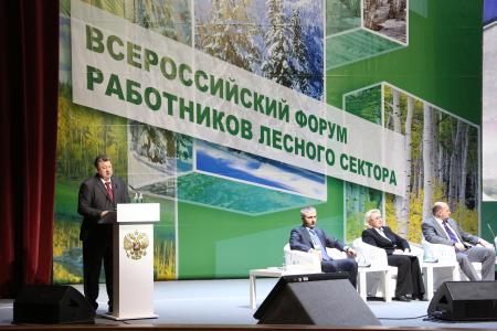 "Совершенствование лесного законодательства - основа устойчивого развития в сфере охраны и использования российских лесов". В.И. Кашин выступил на Всероссийском Форуме работников лесного комплекса