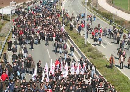 Всеобщая забастовка 20 февраля 2013 г. Грандиозный митинг ПАМЕ в Афинах. Массовые митинги в более чем 70 городах