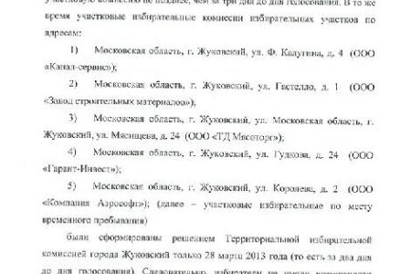 Московкая область, Жуковский: КПРФ оспорит в суде образование 5 временных УИК