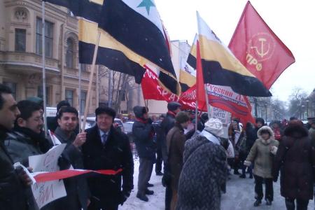 Санкт-Петербург. Руки прочь от Сирии, Сербии и России! Совместный пикет КПРФ и ВСД «Русский Лад»