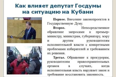 Краснодар под управлением «медведей». Что делает КПРФ, чтобы защитить права жителей, исправить провалы и огрехи властей столицы Кубани. Доклад депутата С.П.Обухова