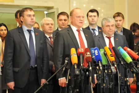 Г.А. Зюганов: Мы настаиваем на формировании левоцентристского правительства народного доверия