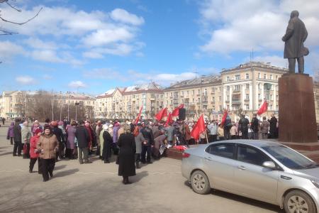 Вологодская область. Митинг в Череповце, посвященный 143-й годовщине со Дня рождения В.И. Ленина