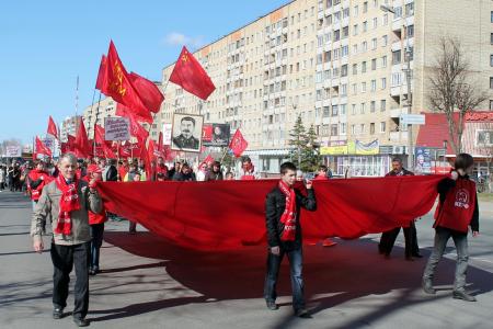 На первомайском митинге в Пскове трудящиеся потребовали отставки губернатора Турчака