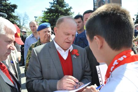 Г.А. Зюганов на митинге 9 мая в Москве: «Это была Победа труда над капиталом, Победа Великого Октября!»