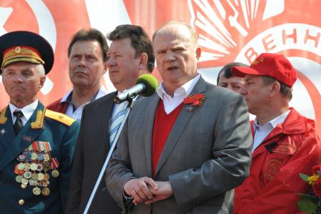 Г.А. Зюганов на митинге 9 мая в Москве: «Это была Победа труда над капиталом, Победа Великого Октября!»