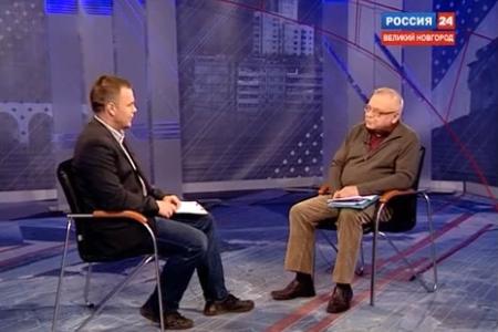 Депутат Госдумы С.И.Васильцов о государствообразующем статусе русских, делах детективных в сохранении исторических памятников, мигрантах и фальшивом «интернационализме». Беседа на Новгородском телеканале «Славия»