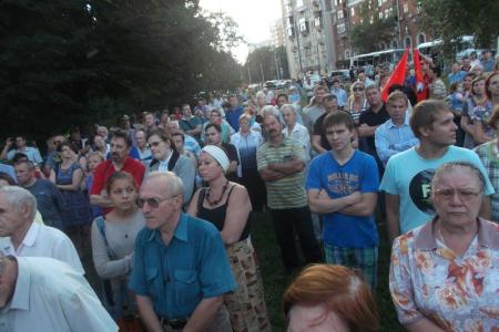 Москва. Андрей Клычков на митинге против очередного офисного строительства: «Нужно, чтобы наш протест нарастал!»