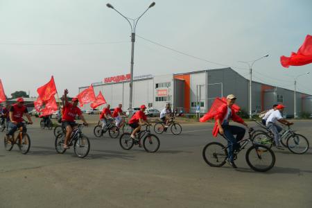Республика Бурятия. Велопробег в честь Дня физкультурника