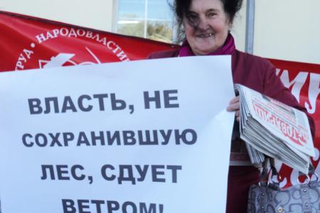 «Власть, не сохранившую лес, сдует ветром!». Барнаульские коммунисты провели серию экологических пикетов