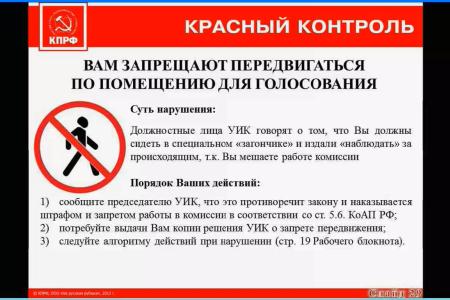 «Красный контроль» проводит в сети Интернет заключительную серию семинаров по обучению организации наблюдения на избирательных участках в единый день голосования 8 сентября 2013 года