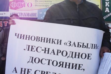 «Власть, не сохранившую лес, сдует ветром!». Барнаульские коммунисты провели серию экологических пикетов