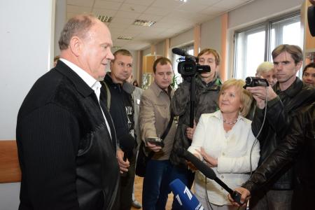 Г.А. Зюганов проголосовал на выборах мэра Москвы
