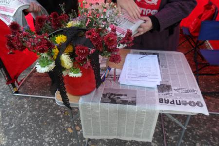 В городе Котовске Тамбовской области прошел траурный пикет