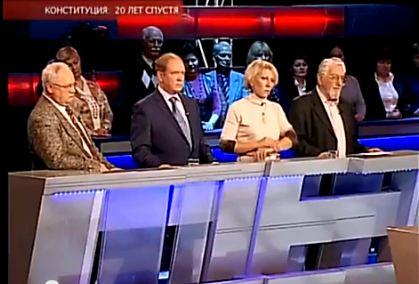 Секретарь ЦК КПРФ С.П.Обухов о президентском самодержавии и "танковой Конституции".Фрагменты дискуссии на "Право голоса" (ТВЦ)