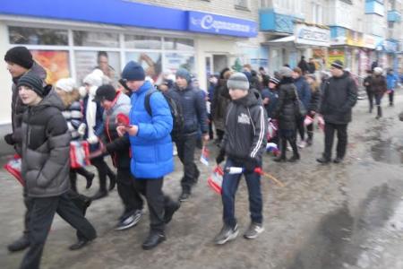 Встреча олимпийского огня пензенскими комсомольцами