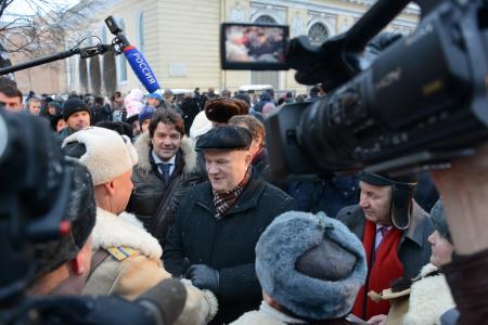 Г.А. Зюганов в блокадном музее памяти «Улица жизни»