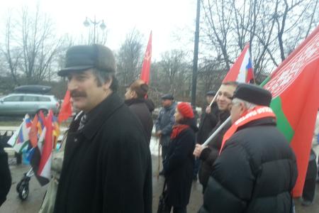 В защиту народа Украины! В Санкт-Петербурге коммунисты и движение «Русский Лад» провели совместный митинг