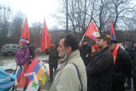 В защиту народа Украины! В Санкт-Петербурге коммунисты и движение «Русский Лад» провели совместный митинг