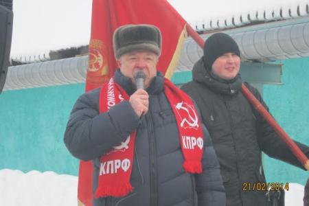 Республика Марий Эл. В поселке Мари-Турек прошел митинг, посвященный закону «О детях войны» и предстоящему празднику Советской Армии и Военно-Морского Флота