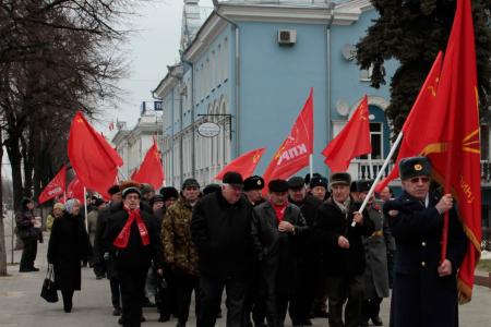 Красной Армии слава! Митинг КПРФ в Воронеже