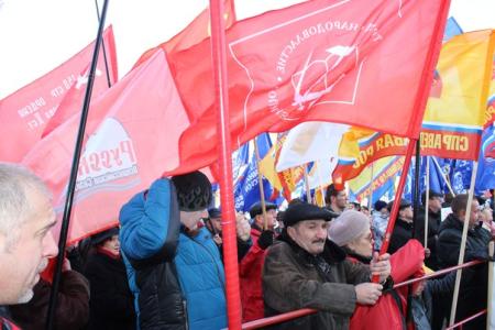 Новгородские коммунисты приняли участие в митинге в поддержку воссоединения с Крымом