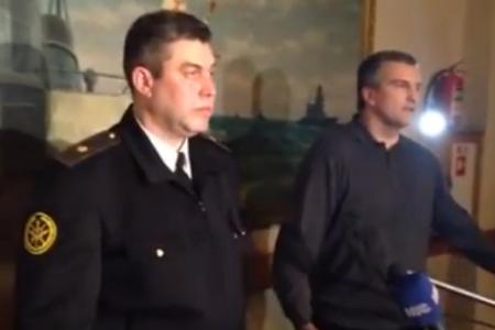Командующий ВМС Украины контр-адмирал Березовский принес присягу на верность народу Крыма. Видео
