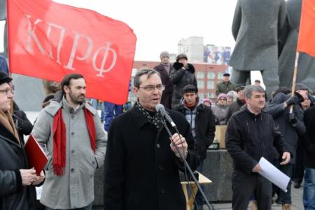 Новосибирск. Митинг на пл.Ленина: Три тысячи новосибирцев поддержали единого кандидата от оппозиции Анатолия Локтя