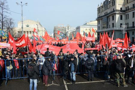 Собирание земель русских. "Свободная пресса" о митинге КПРФ в поддержку воссоединения Крыма и России, в защиту русского Юго-Востока Украины 