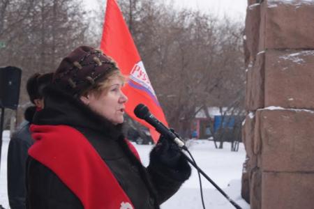 Красноярские коммунисты провели митинг в День памяти И. В. Сталина