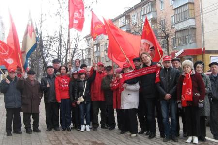 Калужская область. За единство трудового народа России и Украины!