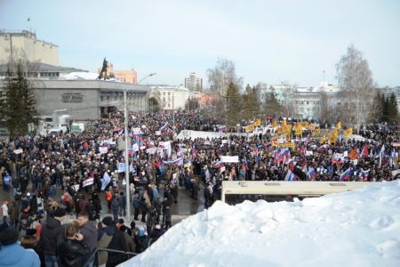 Алтайские коммунисты приняли участие в краевых митингах в поддержку народов Украины и Крыма