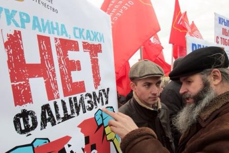 Депутат-коммунист ЗС Петербурга Алексей Воронцов на митинге в поддержку народа Украины: Мы решительно против вмешательства США во внутренние дела Украины, в дела Крыма