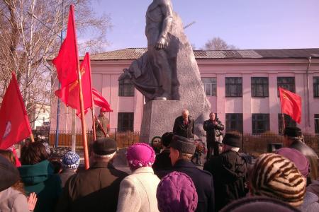 Амурская область. В Белогорске прошел митинг в память о красноармейцах, погибших на Гражданской войне 