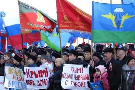 Чебоксарские коммунисты приняли участие в митинге в поддержку Крыма