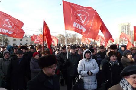 Рязанские коммунисты провели митинг против беспредела в сфере ЖКХ и в поддержку жителей юго-восточных регионов Украины