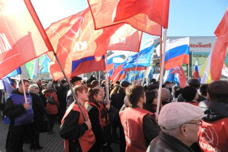 Рязань. Коммунисты приняли участие в городском митинге в поддержку референдума в Крыму