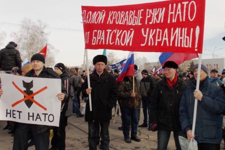 Алтайские коммунисты приняли участие в краевых митингах в поддержку народов Украины и Крыма