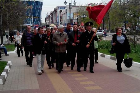Белгородская область. В каждом районе прошли торжественные возложения цветов к памятникам В.И. Ленину