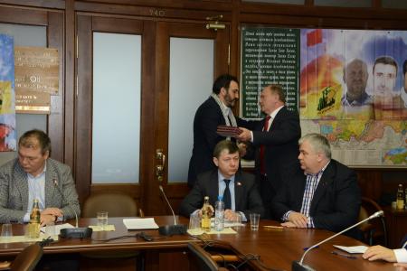 Г.А. Зюганов наградил памятной медалью ЦК КПРФ ливанских журналистов, проявивших мужество и самоотверженность в ходе конфликта в Сирии
