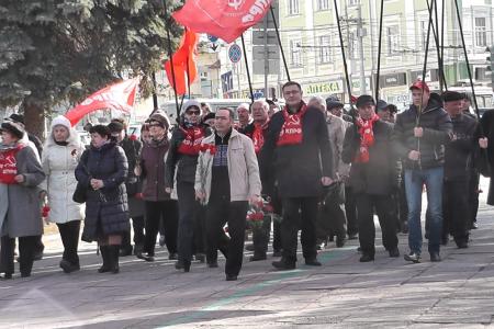 В день 144-й годовщины со дня рождения Владимира Ильича Ленина состоялся митинг, организованный Пермским крайкомом КПРФ
