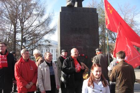 В день 144-й годовщины со дня рождения Владимира Ильича Ленина состоялся митинг, организованный Пермским крайкомом КПРФ