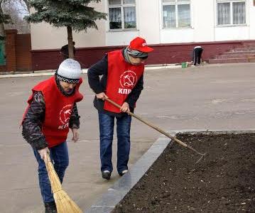 Воронежская область. Нижнедевицк. Коммунисты отреставрировали памятник В.И. Ленину
