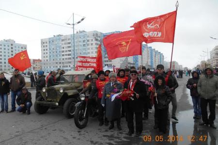 Ямало-Ненецкий Автономный Округ. Город Новый Уренгой. Парад в честь Дня Победы!