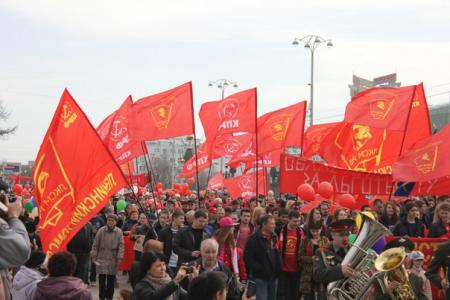 В Екатеринбурге прошла первомайская демонстрация