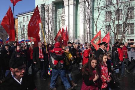 Мурманская область. День Победы под Красным Знаменем!