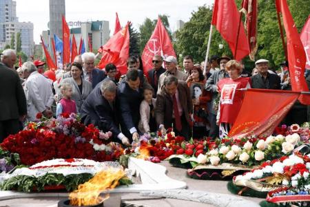 Воронежская область. Коммунисты и комсомольцы отпраздновали День Победы